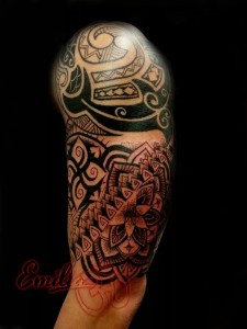 Polynesian Half Sleeve Tattoo - Balinese Tattoo Miami