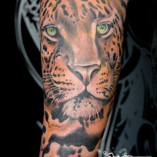 Colorful Artistic Tiger Tattoo